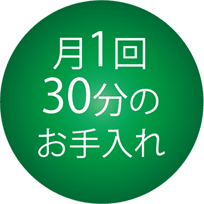 月１回30分のお手入れ